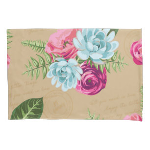 Flower pattern pillowcase