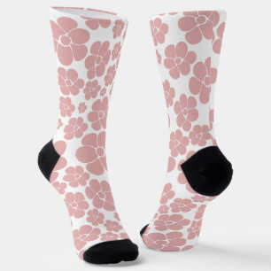 Flower Pattern - Pink and White Socks