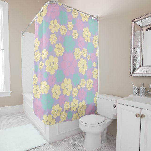 Flower Pattern - Pink, Yellow, Purple and Green (In Situ)