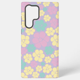 Flower Pattern - Pink, Yellow, Purple and Green Samsung Galaxy Case