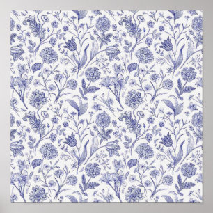 Flower pattern poster