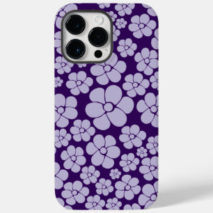 Flower Pattern - Purple Case-Mate iPhone 14 Pro Max Case