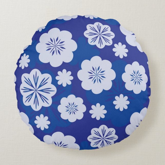 flower pattern round pillow (Front)