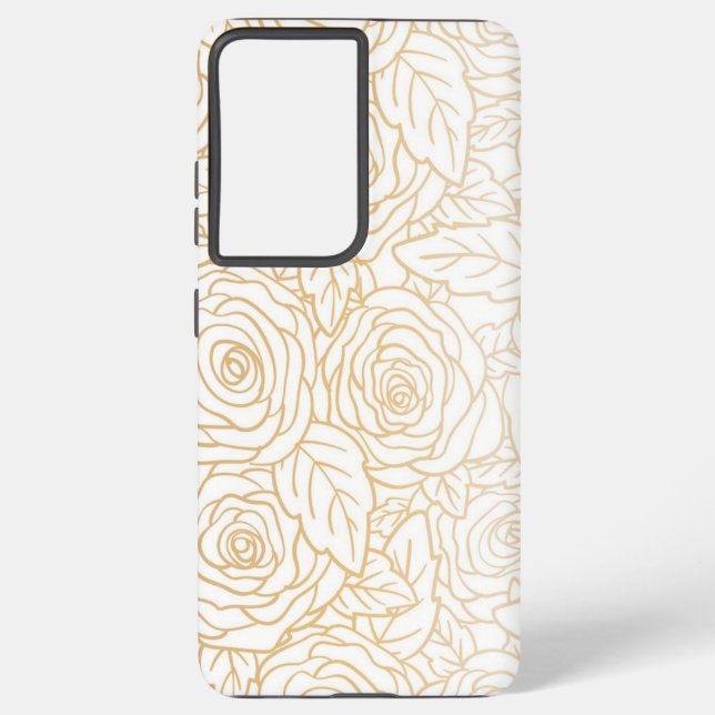 Flower pattern samsung galaxy s21 ultra case (Back)