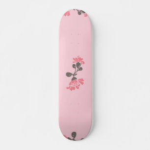 Flower pattern skateboard