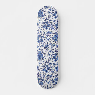 Flower pattern skateboard