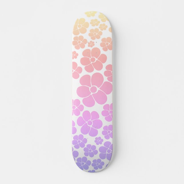 Flower Pattern - Skateboard (Front)
