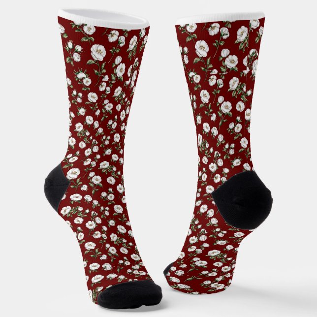 Flower Pattern  Socks (Angled)