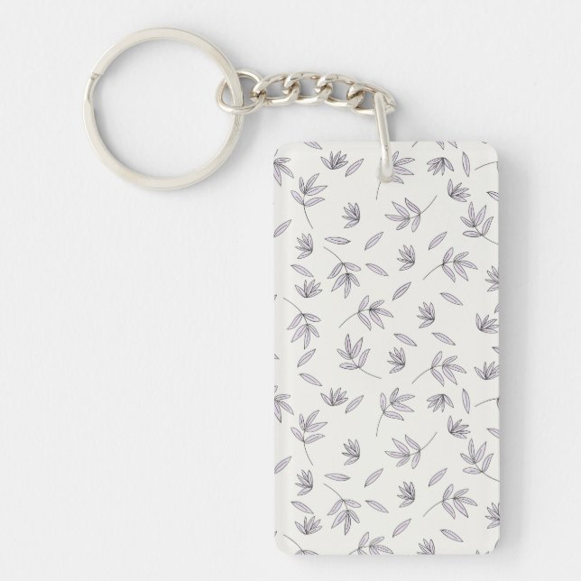 Flower Pattern Spring Floral Acrylic Keychain (Front)