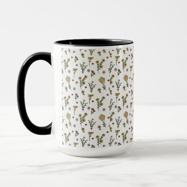 Flower Pattern Spring Floral Combo Mug (Left)