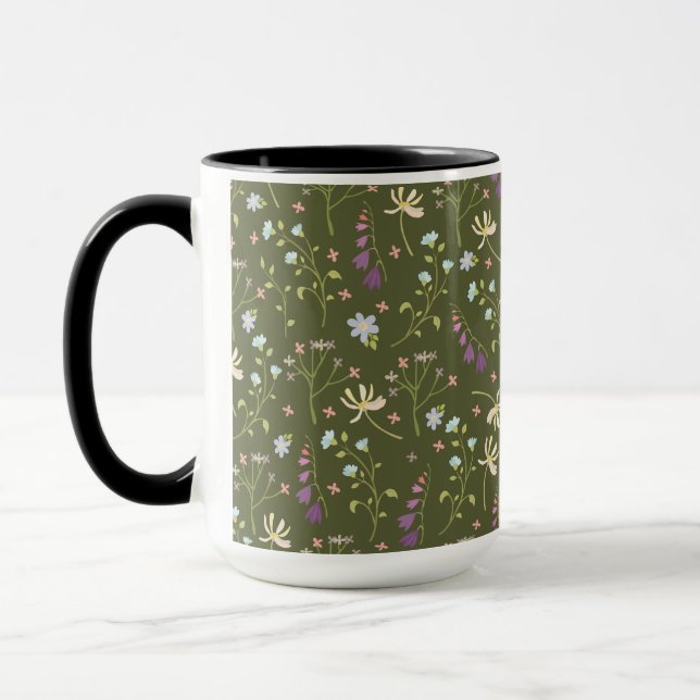 Flower Pattern Spring Floral Combo Mug (Left)