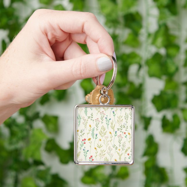 Flower Pattern Spring Floral Keychain (Hand)