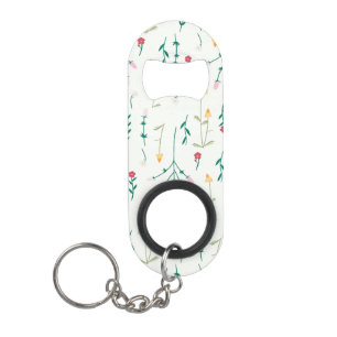 Flower Pattern Spring Floral Keychain Bottle Opener