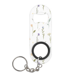 Flower Pattern Spring Floral Keychain Bottle Opener