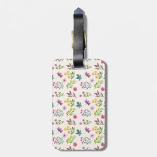Flower Pattern Spring Floral Luggage Tag