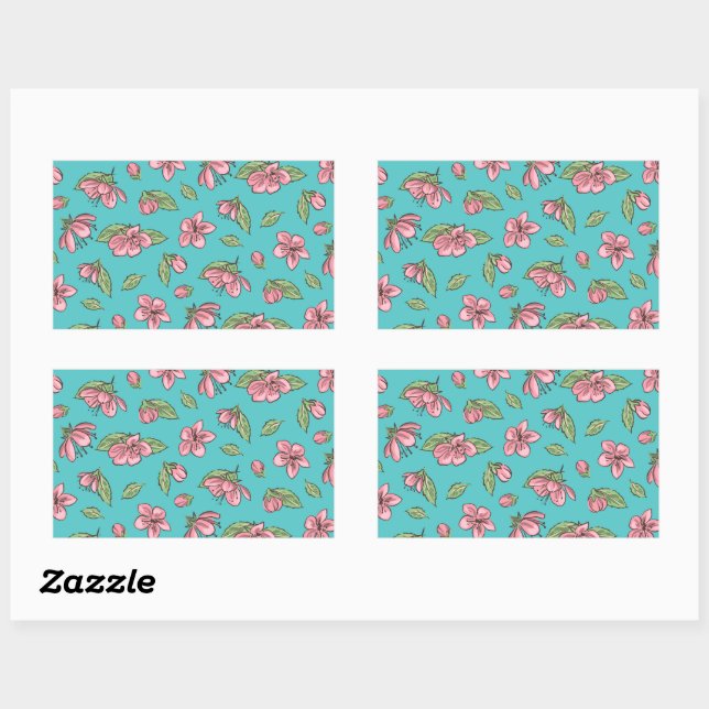 Flower pattern sticker (Sheet)