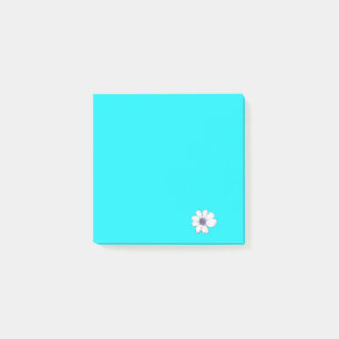 Flower Pattern Teal Post-it Notes