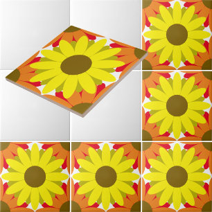 Flower Pattern Template Tile