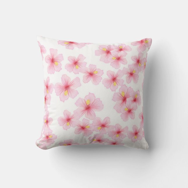 Flower pattern throw pillow (Front)