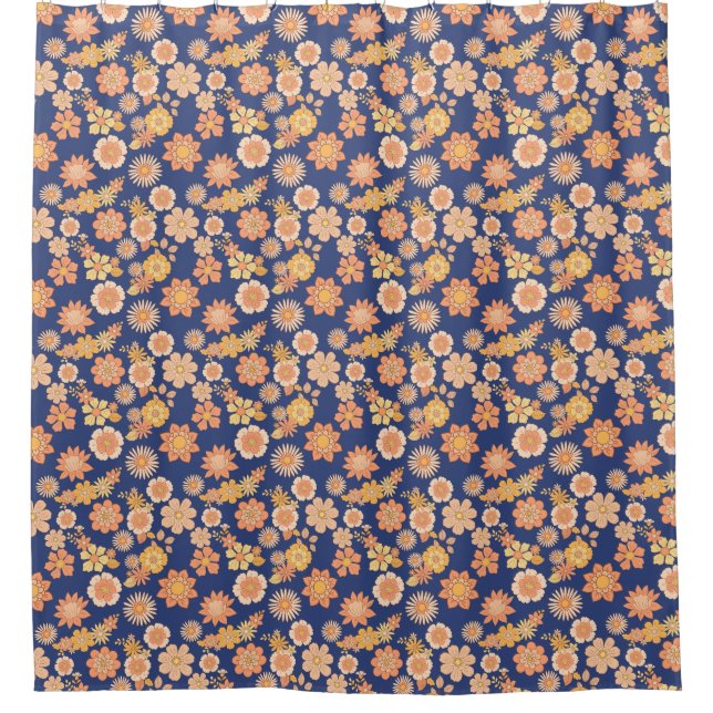 Flower pattern warm colour 11.wx4. DBlue BG (Front)