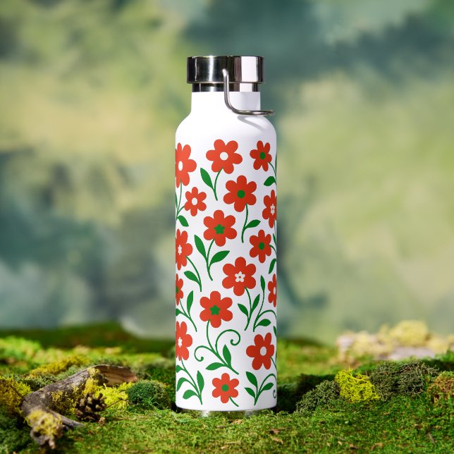 Flower pattern  water bottle (Outdoor)