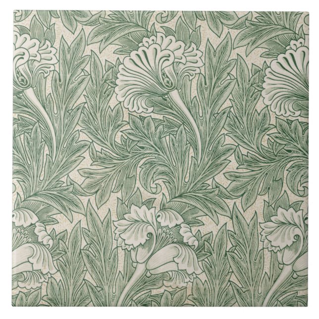 Flower Pattern, William Morris Tile (Front)