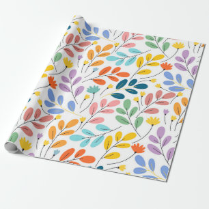 Flower pattern wrapping paper