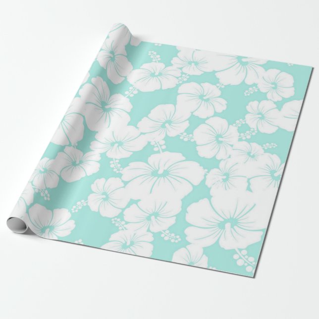 Flower pattern wrapping paper (Unrolled)