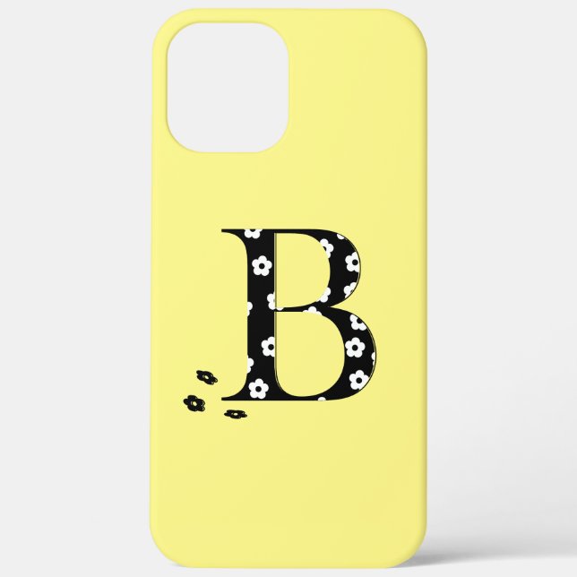flower Patterned Letter B iPod Touch Cover (Back)