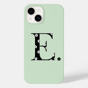 flower Patterned Letter E Case-Mate iPhone Case