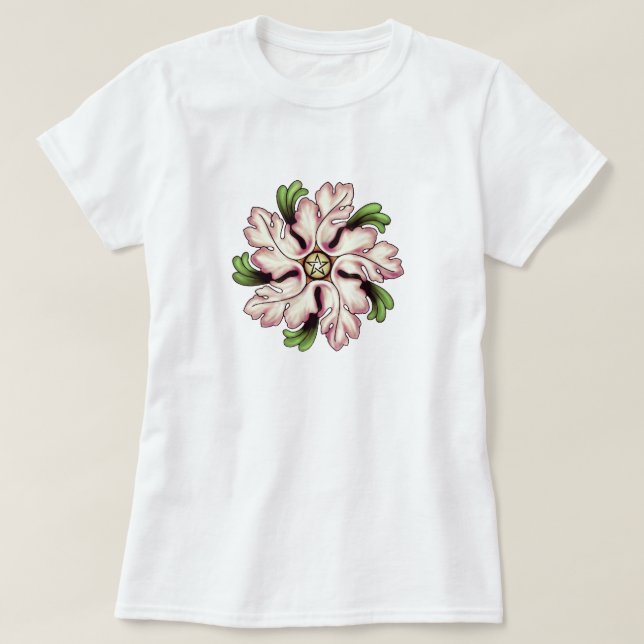 Flower Pentagram T-Shirt (Design Front)
