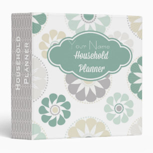 Flower Personalized Home Organization Binder