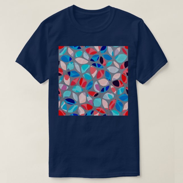 Flower Petals Colourful Pattern T-Shirt (Design Front)