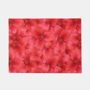 Flower Photo Red Garden Lilies Doormat