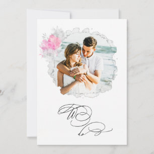 *~* Flower PHOTO RSVP + QR  AR6 WE DO Wedding Invi Invitation