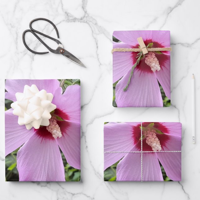 Flower Photo Wrapping Paper Sheet (Front)