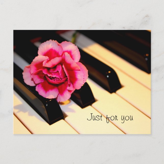 Flower Piano, just For You Postcard (Front)