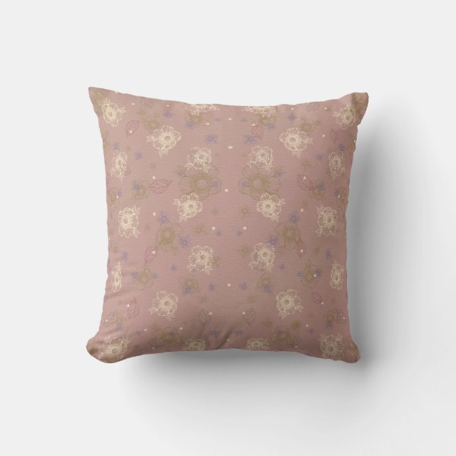 Flower pillow. Throw Pillow (Front)