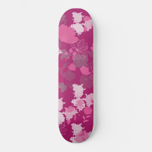 flower pink skateboard