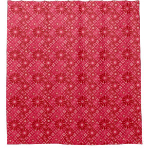 Flower plaid , floral , plaid , red , red , rustic