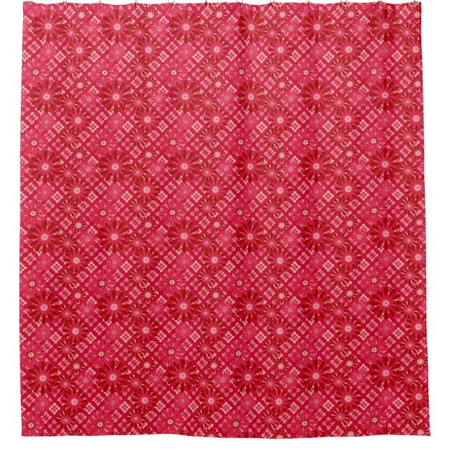 Flower plaid , floral , plaid , red , red , rustic (Front)