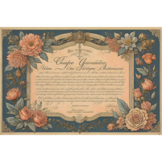 Flower poem postcard 4 decoupling tissue paper (Creator Uploaded)