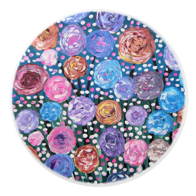 Flower Pop Ceramic Knob (Front)