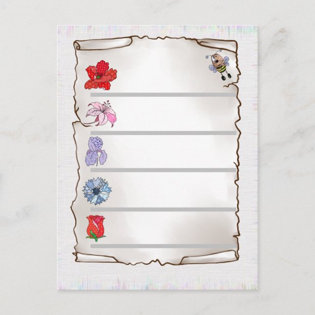 flower postcard (Front)