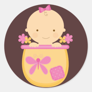 Flower Pot Baby Envelope Seals