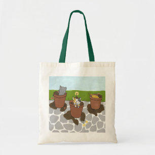 Flower Pot Kittens Tote Bag