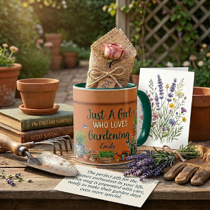 Flower pot personalized gardening mug