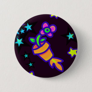 Flower Pot Rocket Aliens In Outer Space Pin