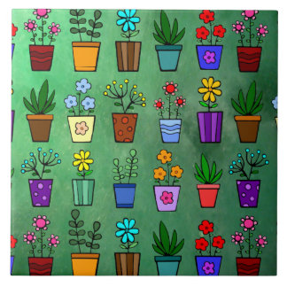Flower Pots Ceramic Tile