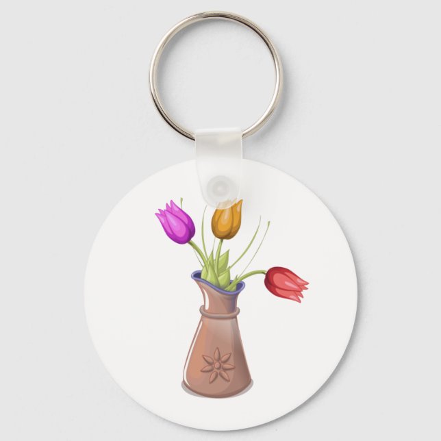 Flower Pots Keychain (Front)